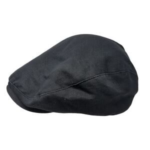 Golf Knicker Newsboy Cap Black One Size Stretchable Lightweight Blank